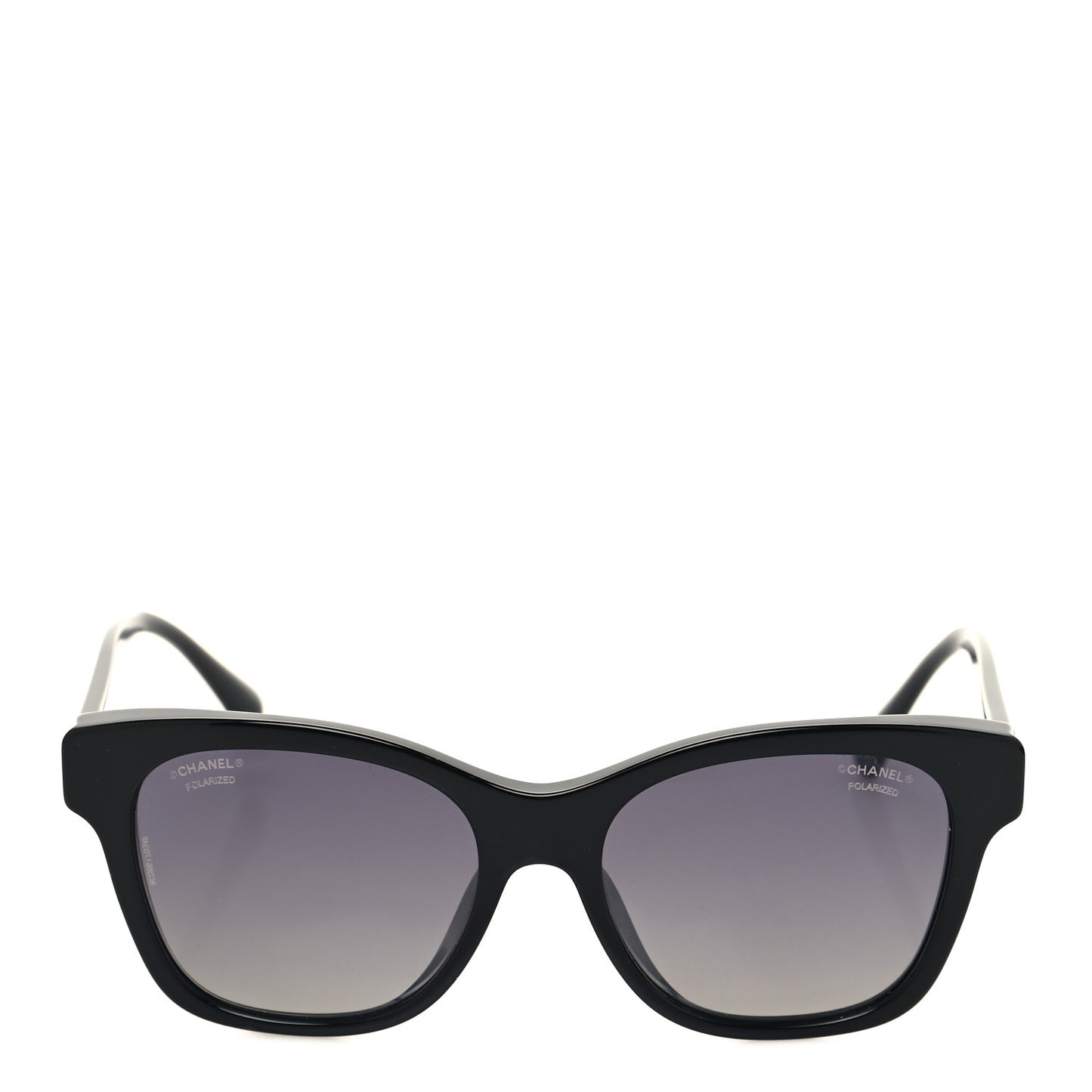 Acetate Polarized Pearl CC Square Sunglasses 5482-H-A Black