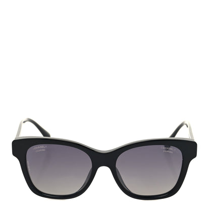 Chanel Acetate Polarized Pearl CC Square Sunglasses 5482-H-A Black 2 of 8