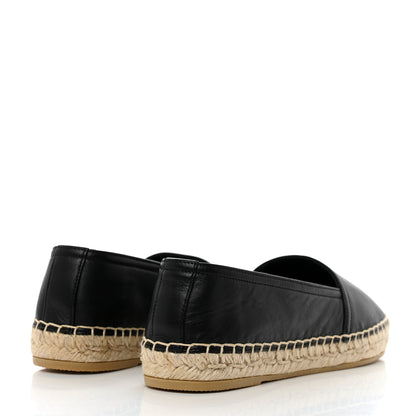 Saint Laurent Lambskin Monogram Espadrilles 36 Black 4 of 9