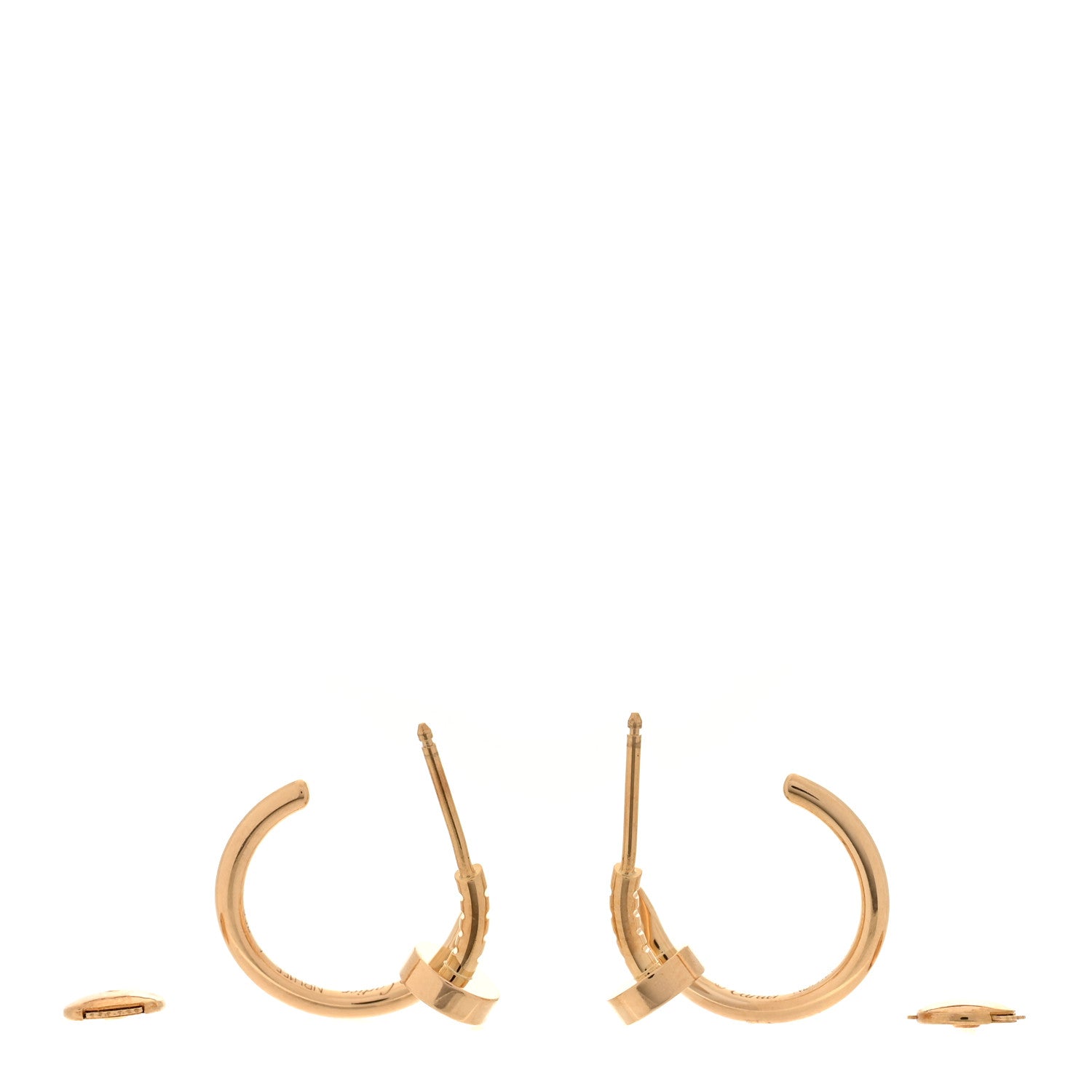 Cartier 18K Yellow Gold Juste Un Clou Hoop Earrings 3 of 5