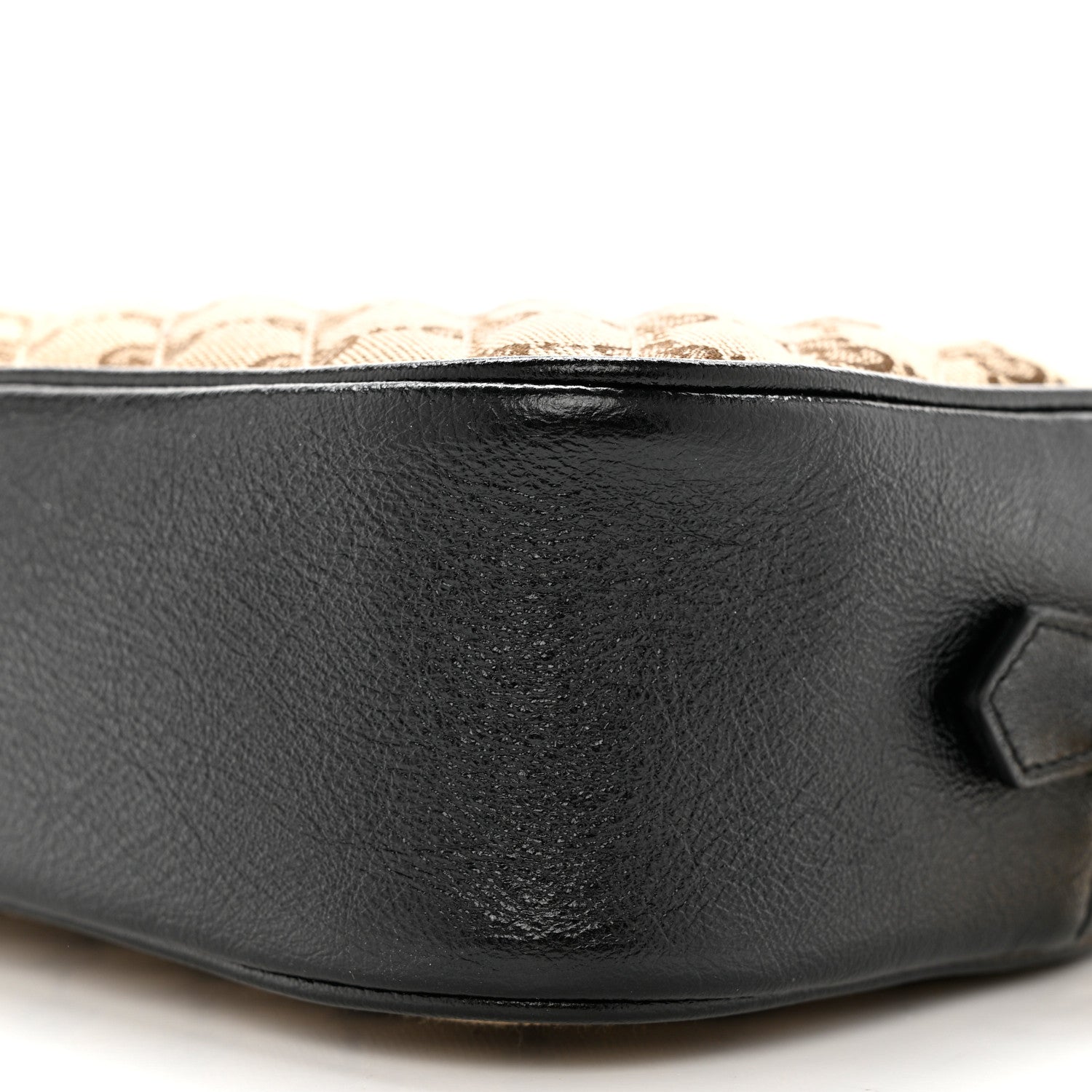 Gucci Monogram Matelasse Diagonal Small GG Marmont Chain Shoulder Bag Beige Black 10 of 10