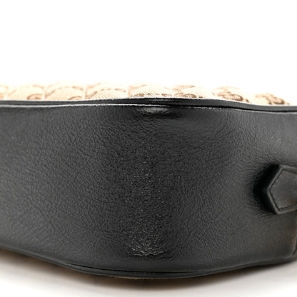 Gucci Monogram Matelasse Diagonal Small GG Marmont Chain Shoulder Bag Beige Black 10 of 10