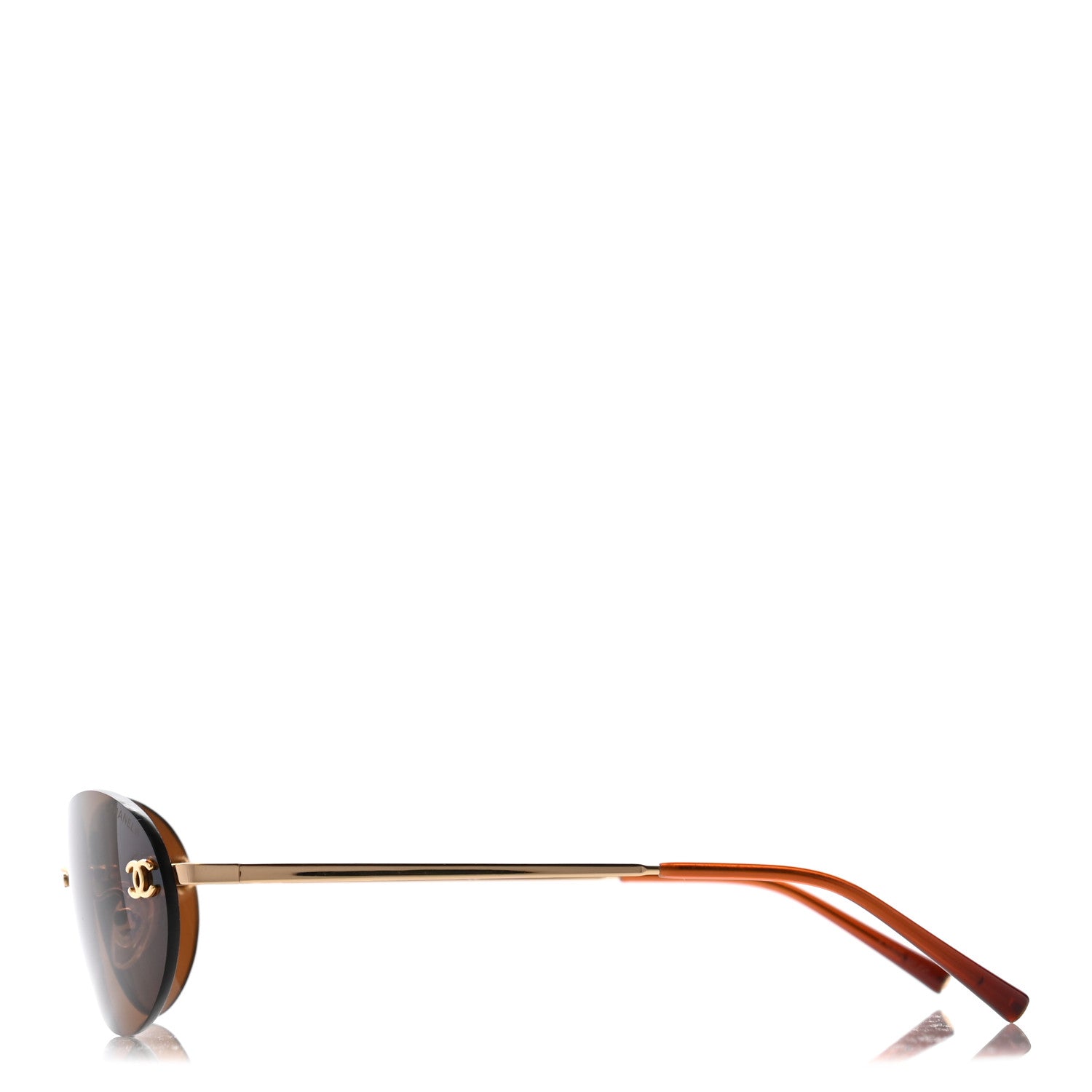 Chanel CC Oval Sunglasses 4013 Gold 3 of 9