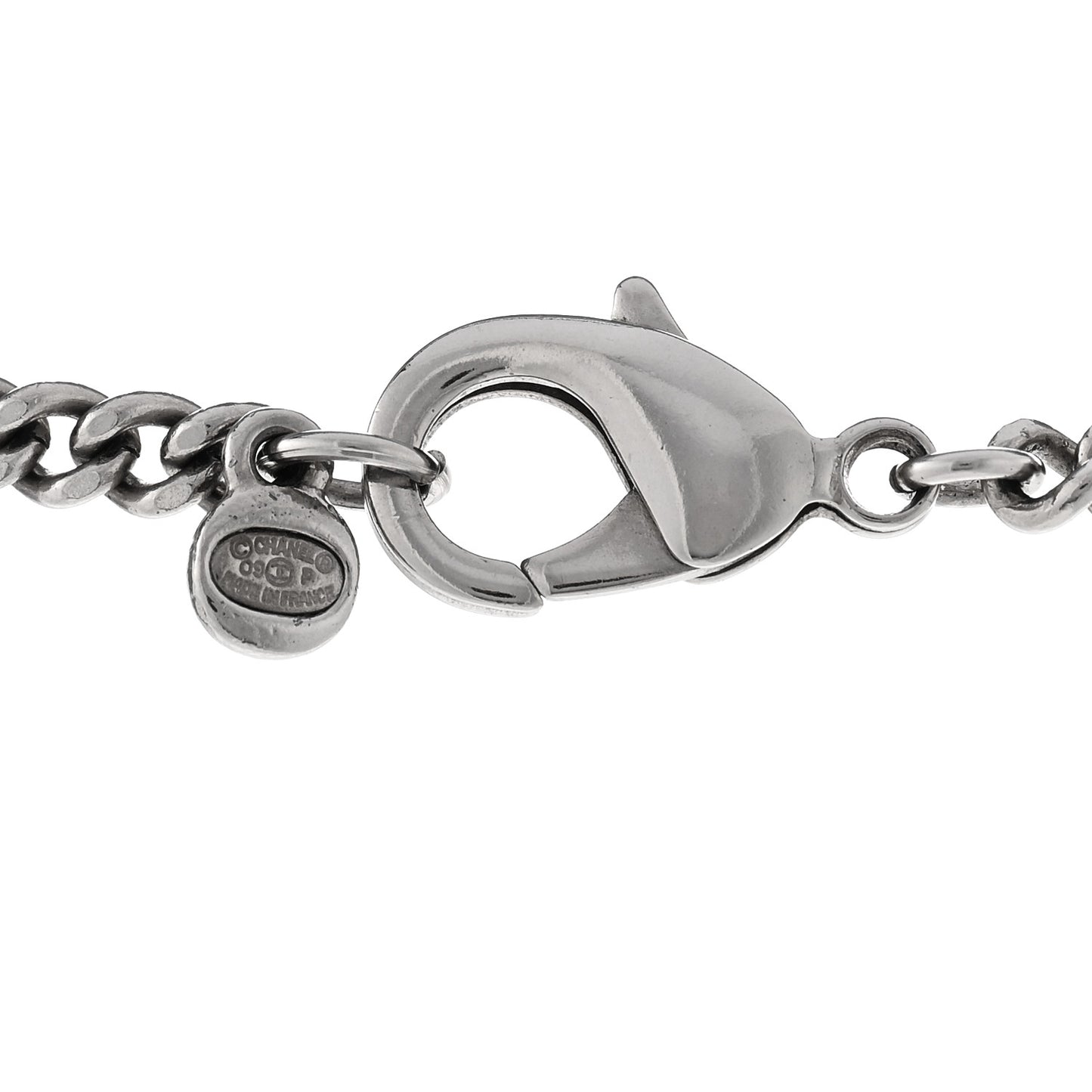 Dog Tag CC Necklace Silver