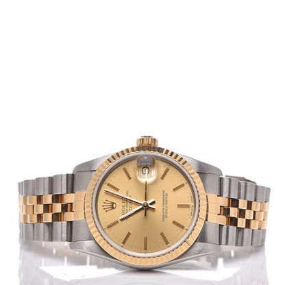 Rolex Stainless Steel 18K Yellow Gold 31mm Oyster Perpetual Datejust Watch Champagne 68273 3 of 7