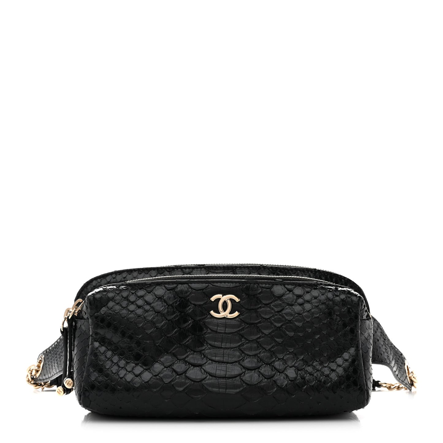 Snakeskin Waist Bag Black