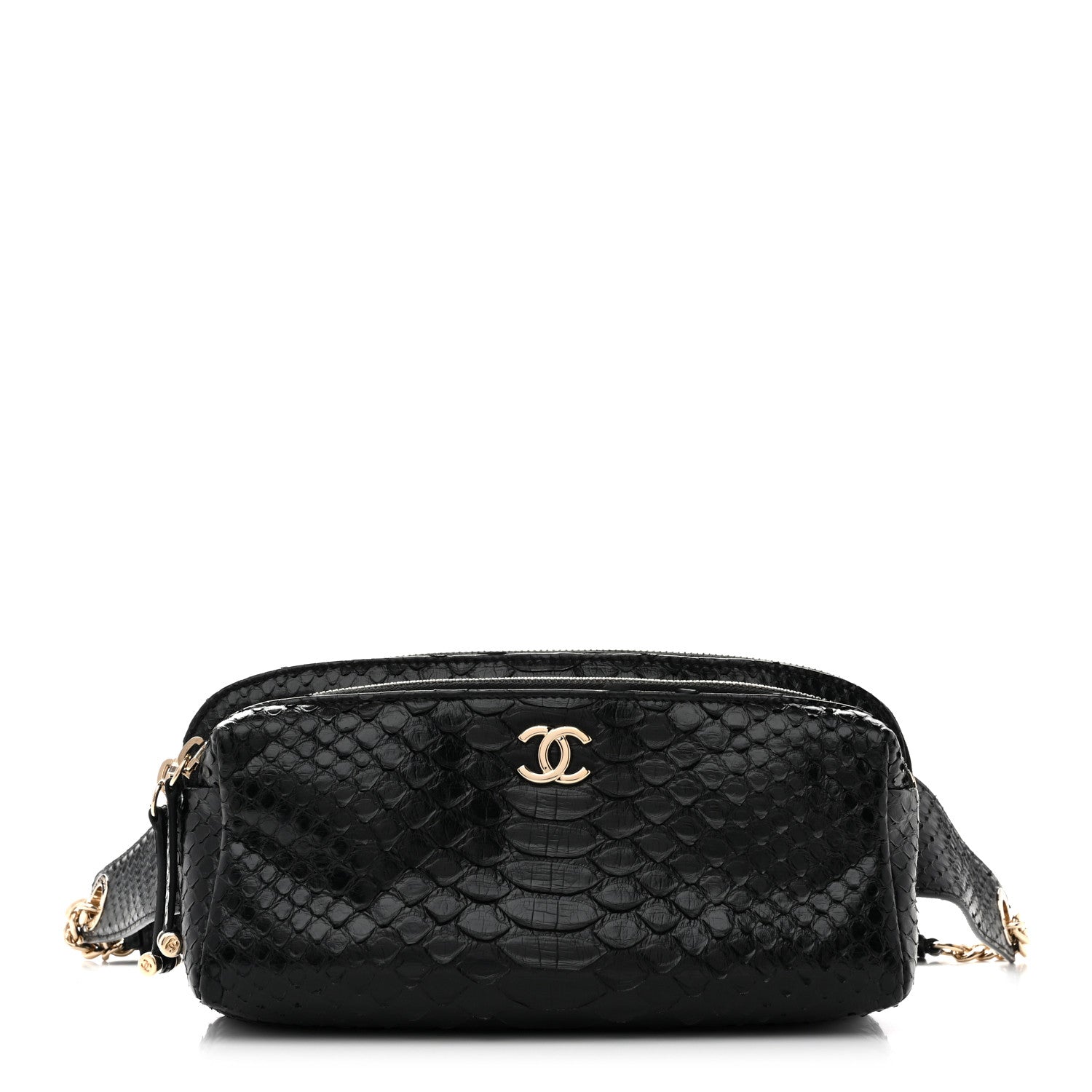 Chanel Snakeskin Waist Bag Black 1 of 15