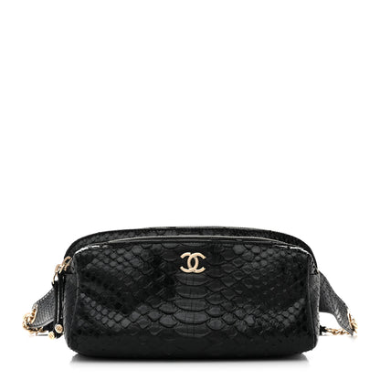 Chanel Snakeskin Waist Bag Black 1 of 15
