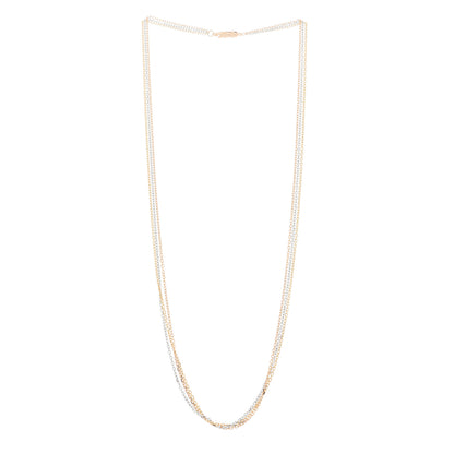 Cartier 18K Pink Yellow White Gold Three Chain Necklace 3 of 6