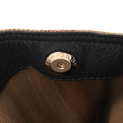 Burberry Canvas Mega Check Mini Ashby Tassel Crossbody Black 7 of 11