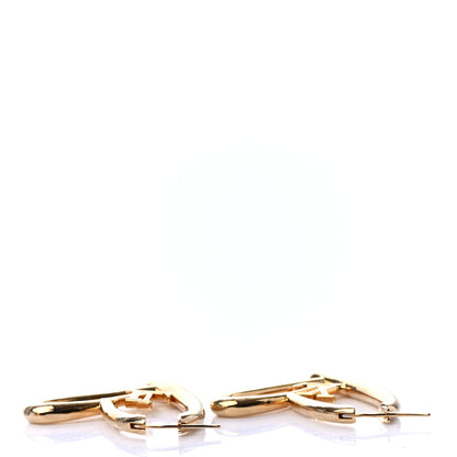 Louis Vuitton Metal Fall In Love Hoop Earrings GM Gold 3 of 4