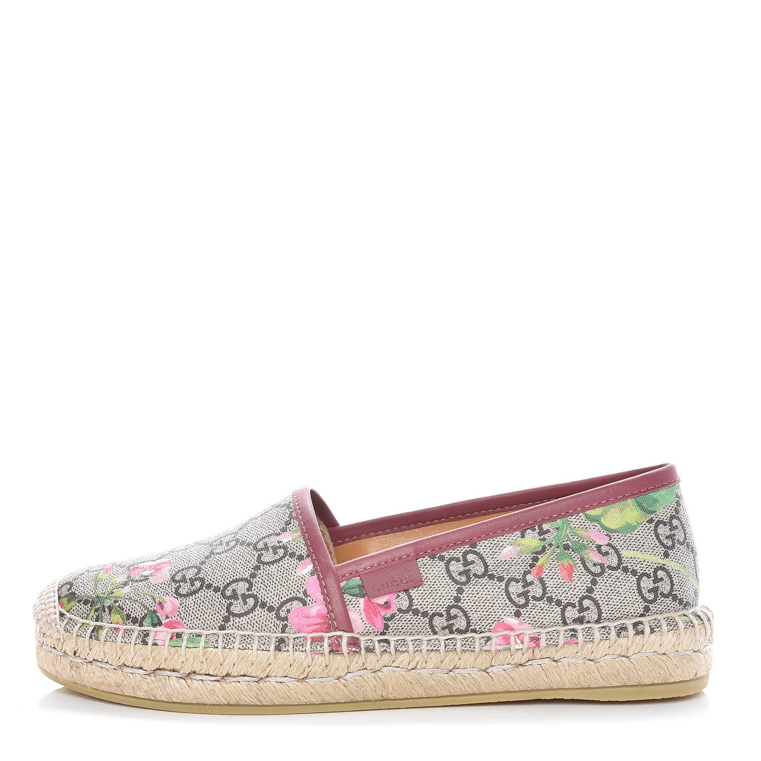 Gucci GG Supreme Monogram Blooms Espadrilles 36 Beige Multicolor Dry Rose 1 of 9