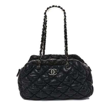 Chanel Calfskin Bubble Quilt Bowler Black 1 of 11