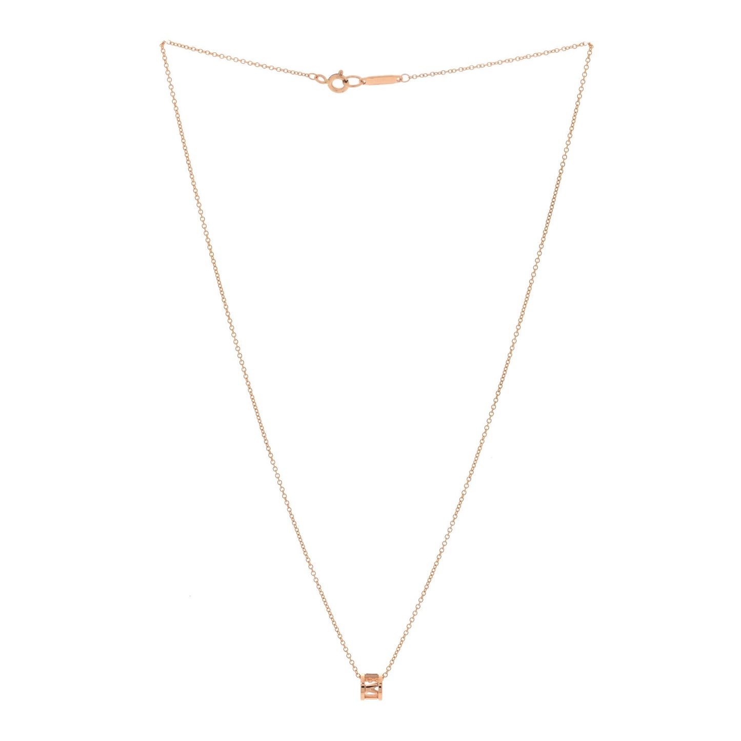 18K Rose Gold Atlas Open Pendant Necklace