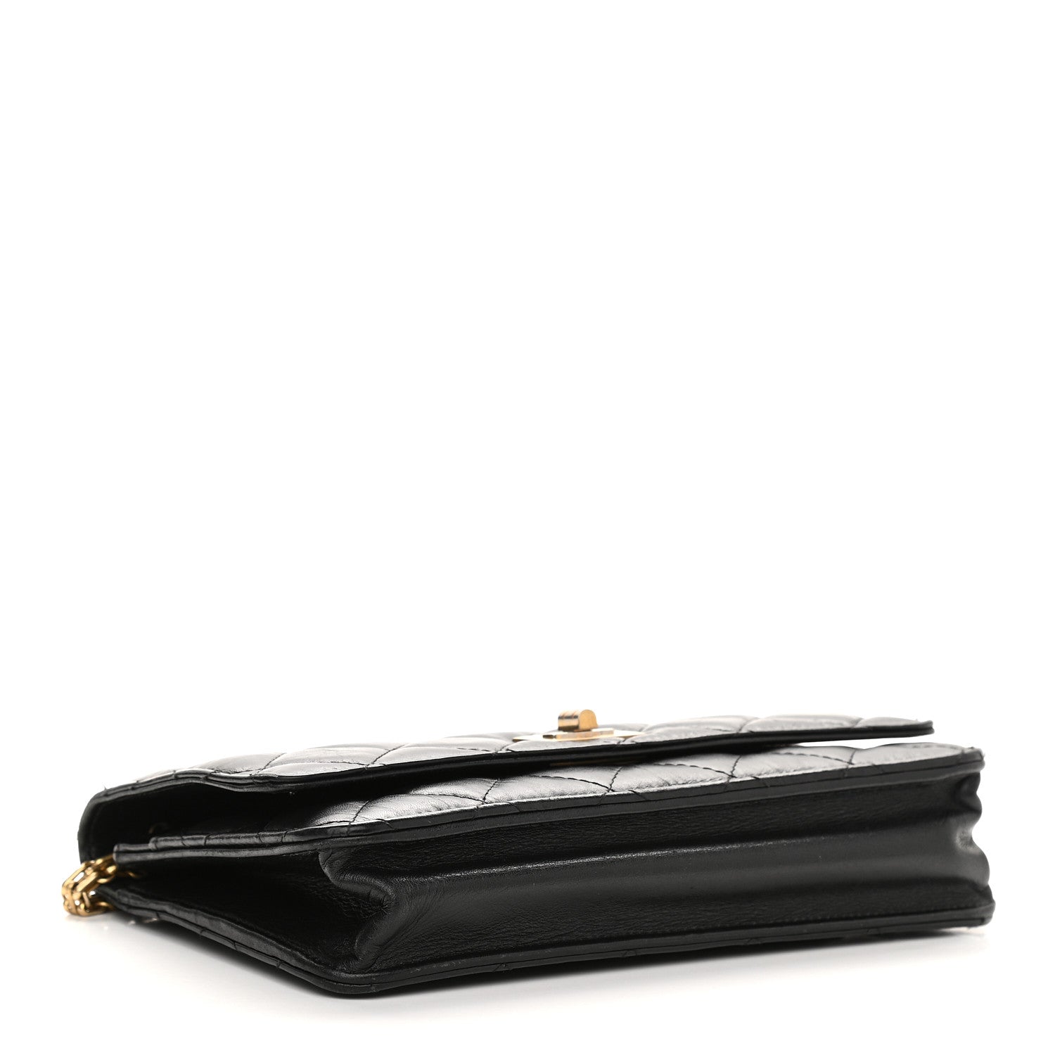 Chanel Aged Calfskin Quilted Reissue Wallet On Chain WOC Black 4 of 10