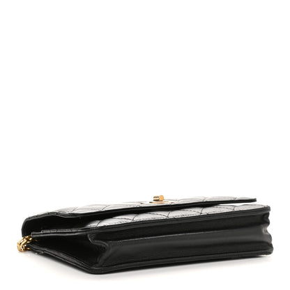 Chanel Aged Calfskin Quilted Reissue Wallet On Chain WOC Black 4 of 10