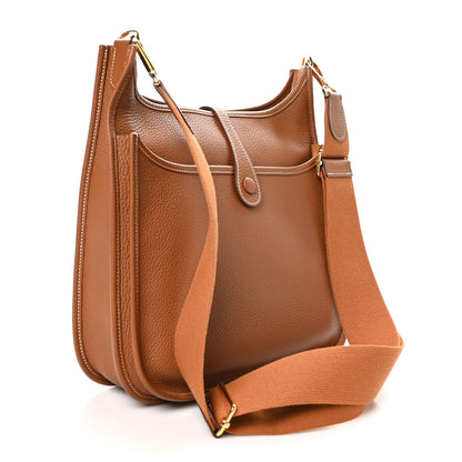 Hermes Taurillon Clemence Evelyne III PM Gold 3 of 10