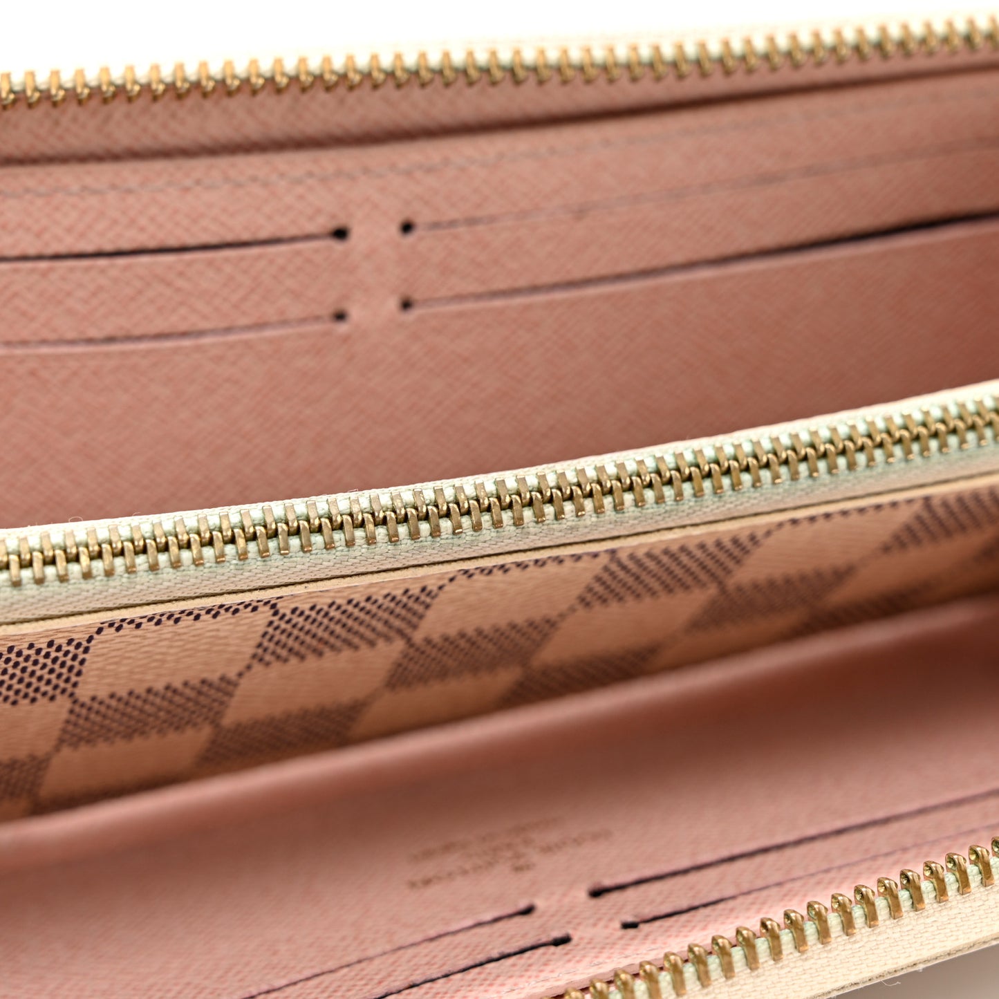 Damier Azur Clemence Wallet Rose Ballerine