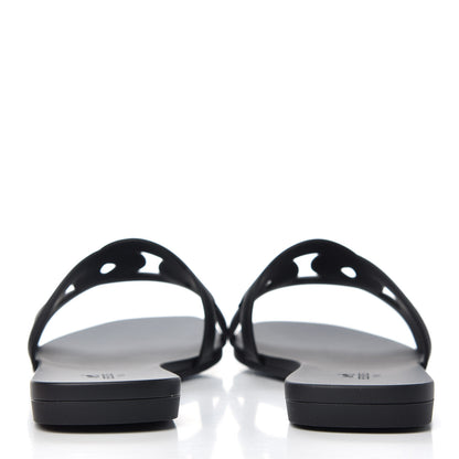 Hermes Rubber Aloha Sandals 38 Black 7 of 11