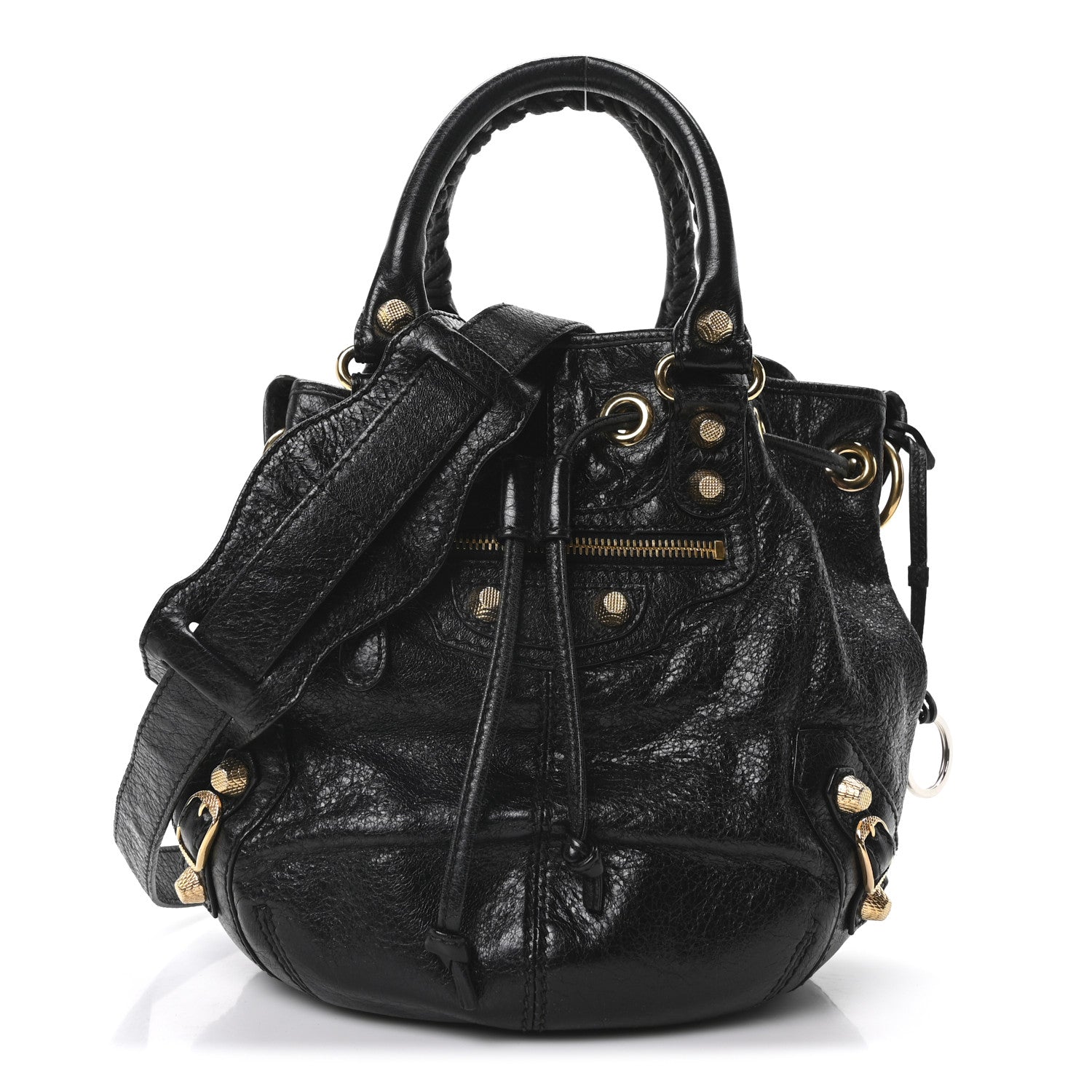 Balenciaga Agneau Giant 12 Gold Hardware Mini Pompon Black 1 of 10