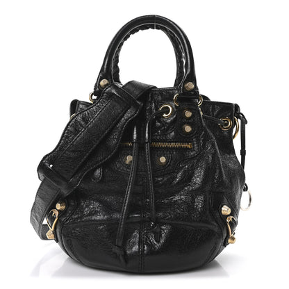 Balenciaga Agneau Giant 12 Gold Hardware Mini Pompon Black 1 of 10