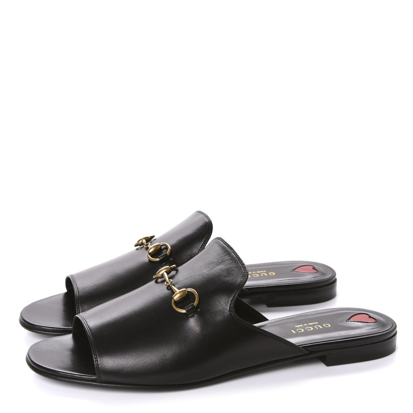 Malaga Kid Horsebit Slide Sandals 40.5 Black