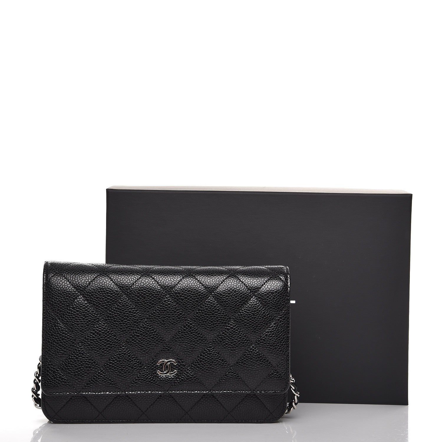 Chanel Caviar Quilted Wallet On Chain WOC Black 9 of 9