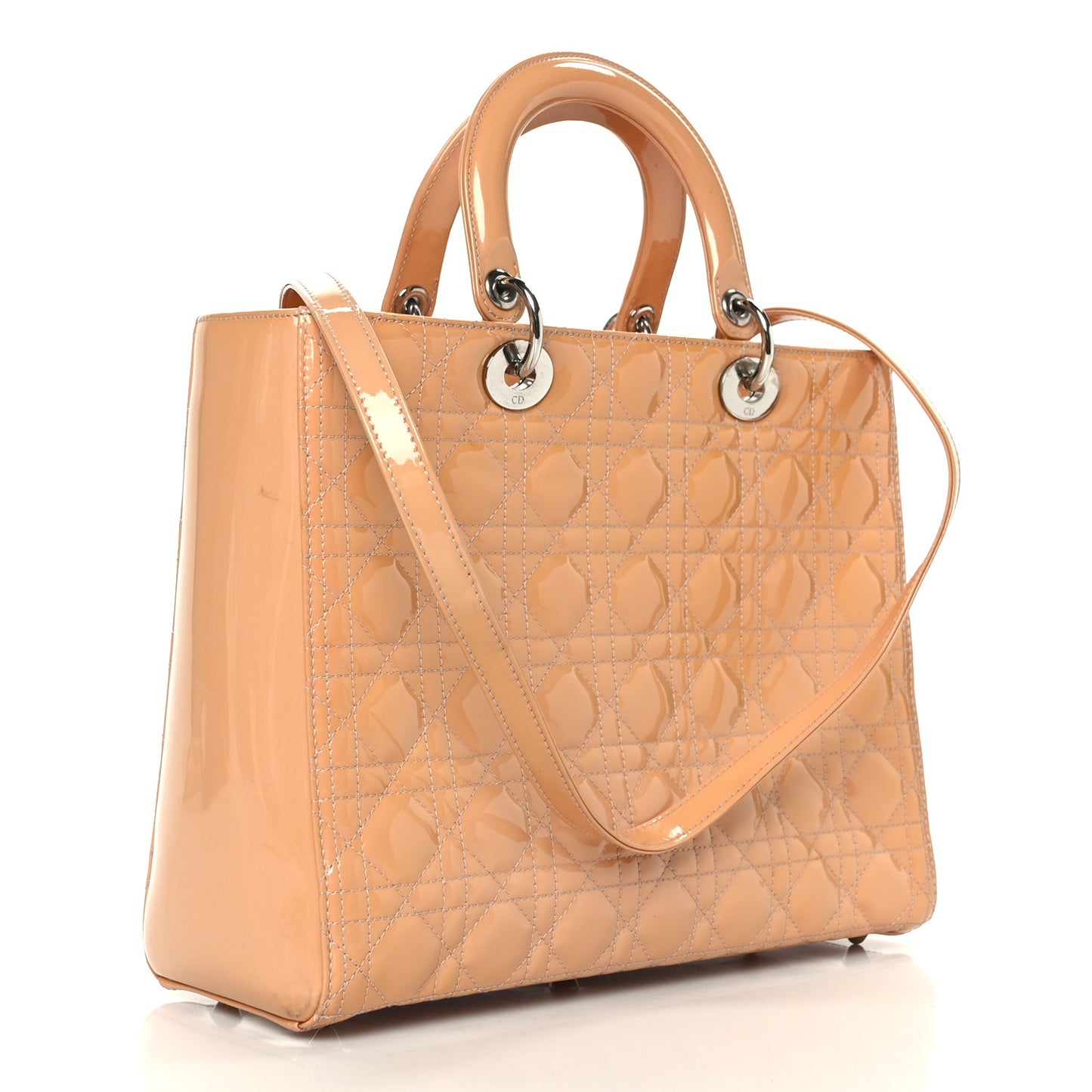 Patent Cannage Large Lady Dior Light Pink