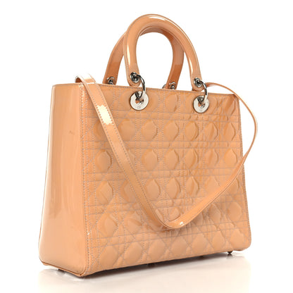 Christian Dior Patent Cannage Large Lady Dior Light Pink 3 of 11