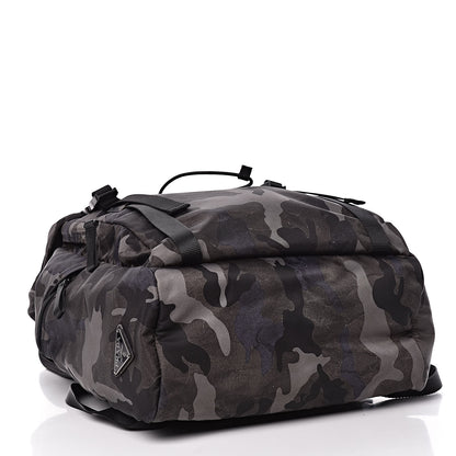Prada Tessuto Nylon Camouflage Print Double Buckle Backpack Fumo 4 of 12
