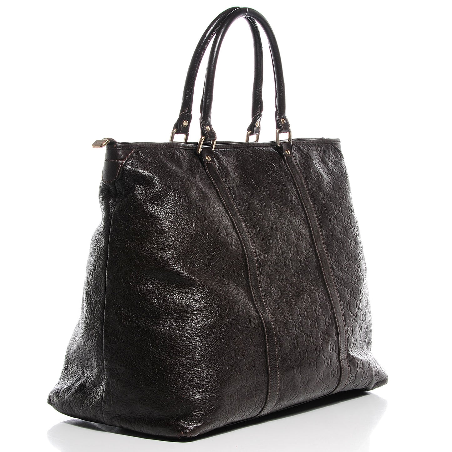 Guccissima Medium Joy Tote Bag Dark Brown