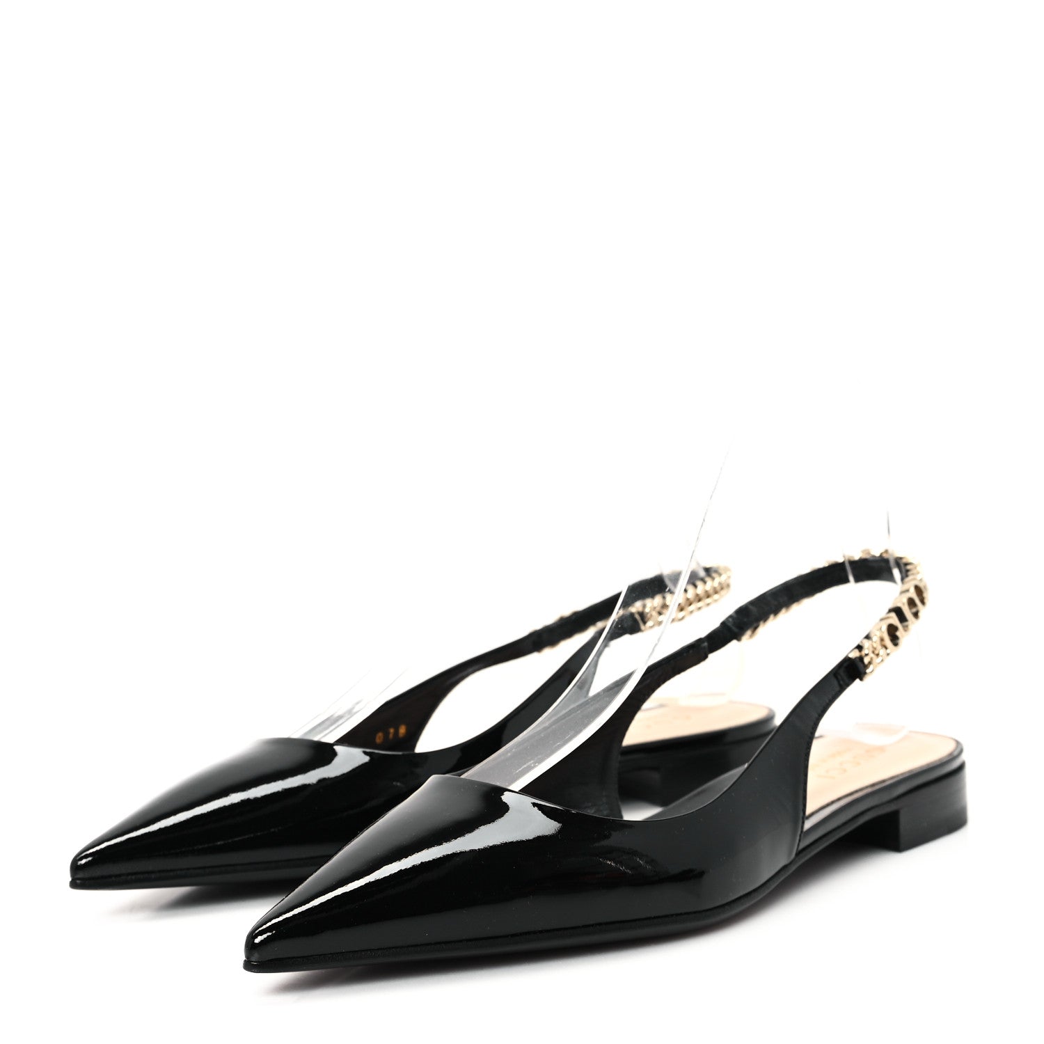 Gucci Patent Signoria Ballet Slingback Ballet Flat 36 Black 4 of 10