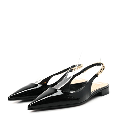 Gucci Patent Signoria Ballet Slingback Ballet Flat 36 Black 4 of 10