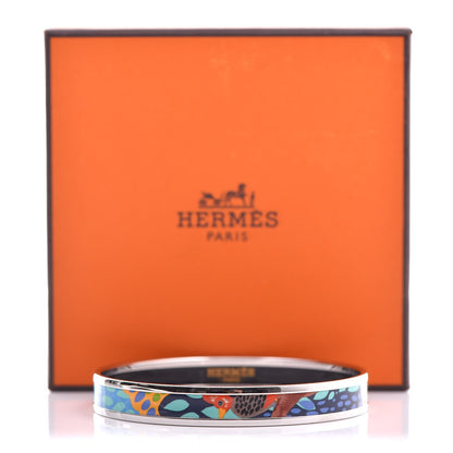 Hermes Enamel Printed Narrow Jungle Of Eden Bracelet 65 Pierres et Cactus 7 of 7