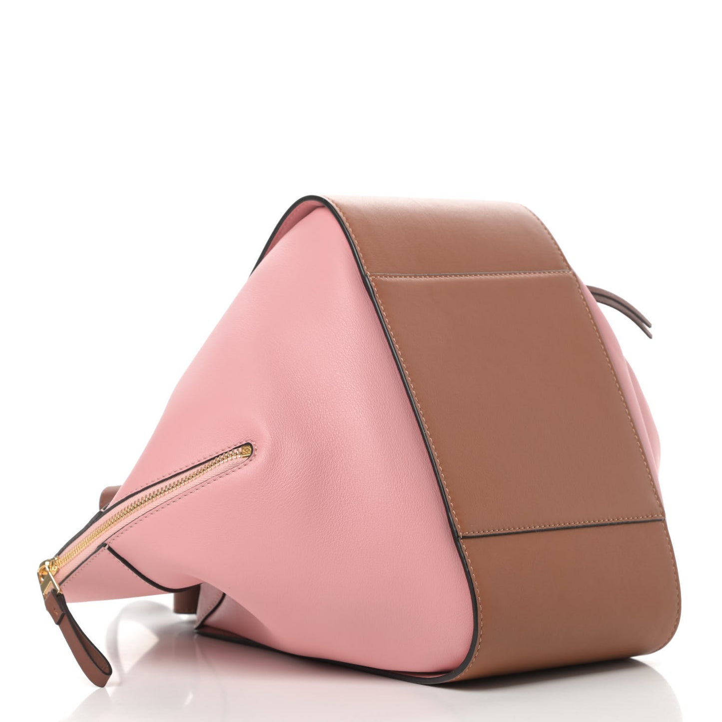Calfskin Small Hammock Shoulder Bag Pastel Pink Tan