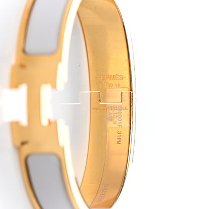 Hermes Enamel Narrow Clic Clac H Bracelet PM White 4 of 5