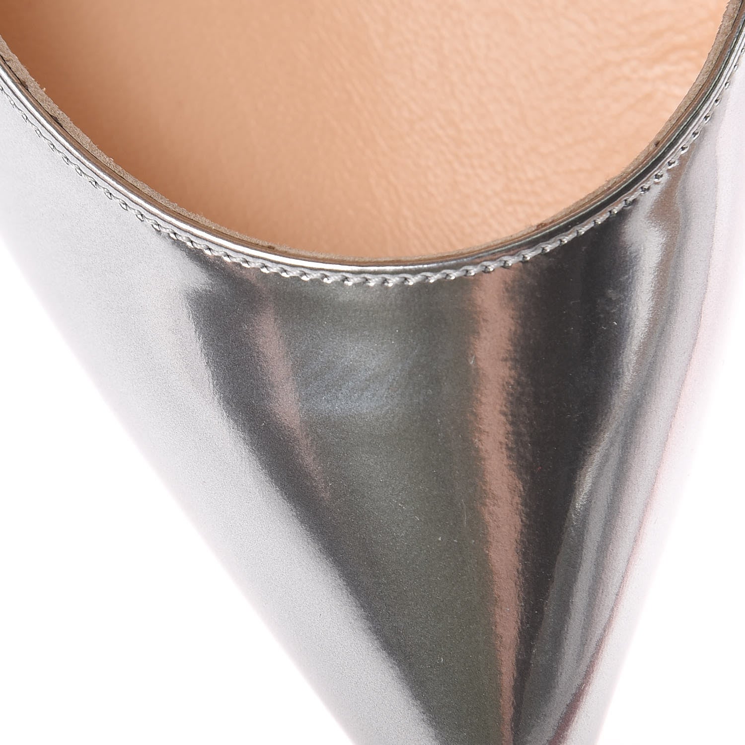Christian Louboutin Antispecchio Pigalle Follies 100 Pumps 39 Silver 9 of 11