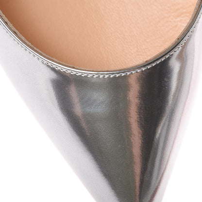 Christian Louboutin Antispecchio Pigalle Follies 100 Pumps 39 Silver 9 of 11