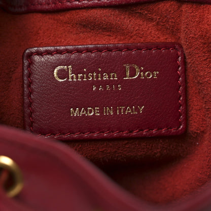 Christian Dior Lambskin Cannage Miss Dior Bucket Bag Cherry Red 6 of 10
