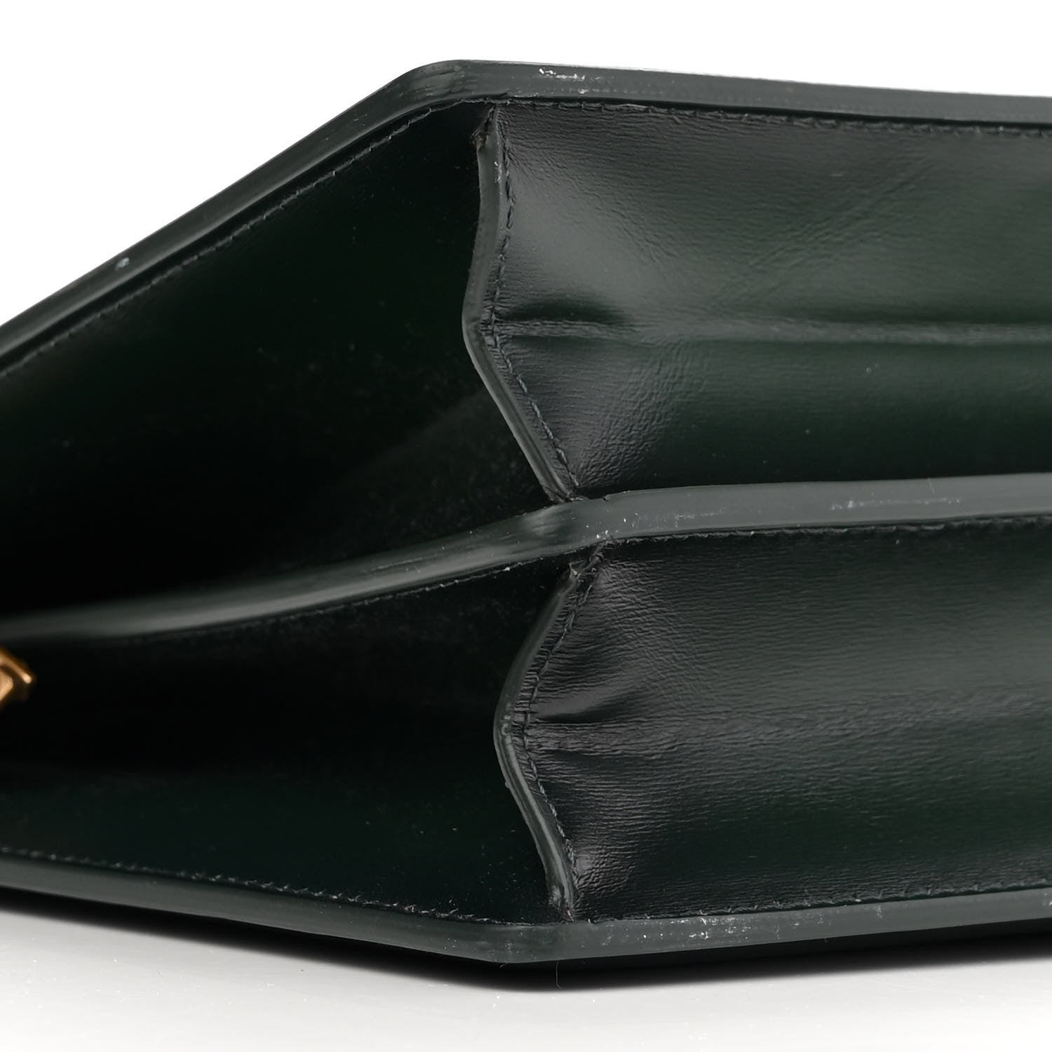 Celine Box Calfskin Medium Clasp Bag Dark Green 7 of 9