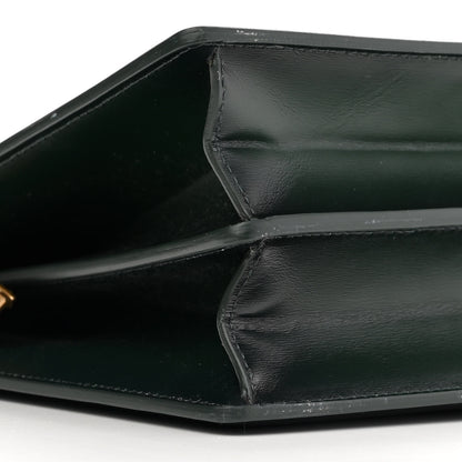Celine Box Calfskin Medium Clasp Bag Dark Green 7 of 9