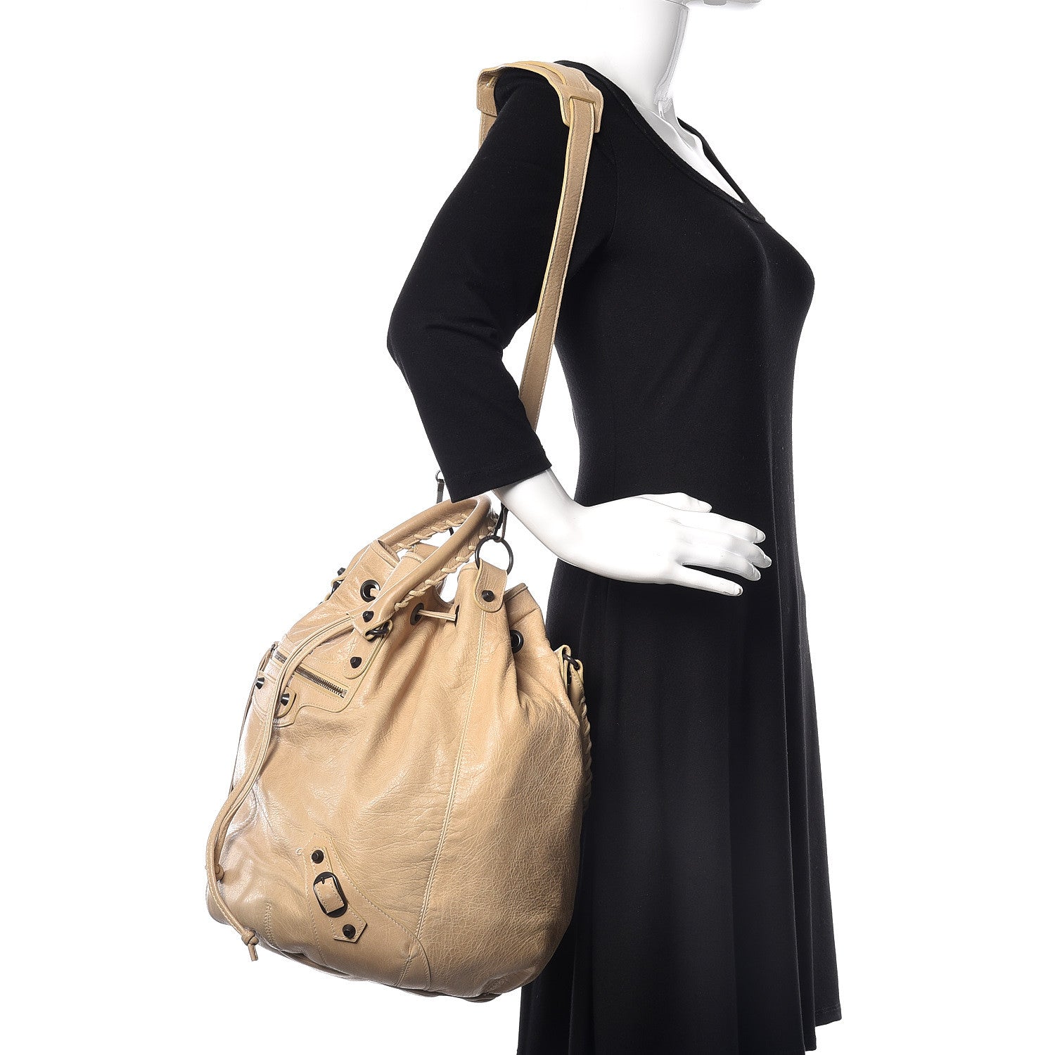 Balenciaga Agneau Classic Hardware Pompon Sahara 2 of 14