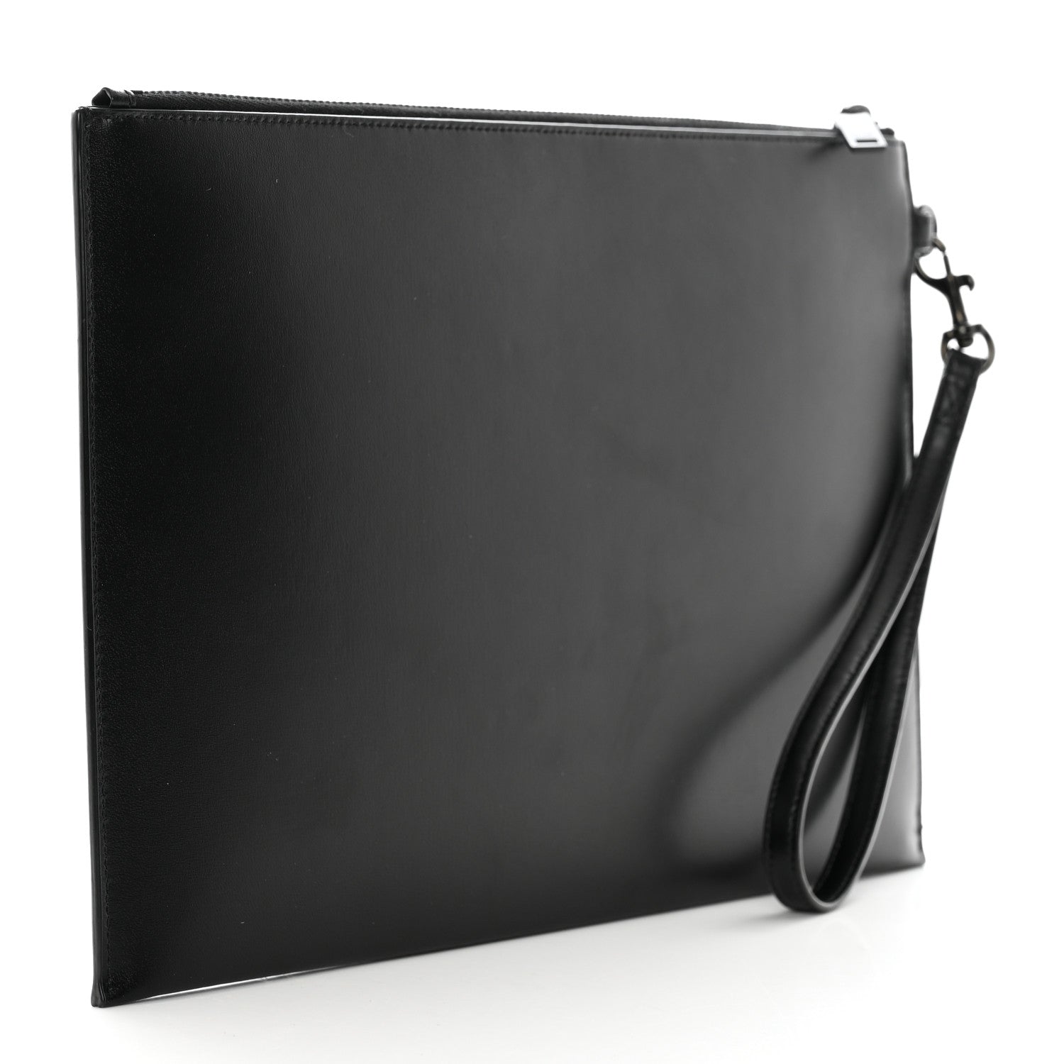 Saint Laurent Shiny Calfskin Monogram Zipped Tablet Holder Black 3 of 7