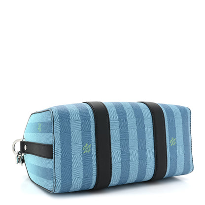 Louis Vuitton Damier Striped City Keepall Gradient Blue 4 of 8