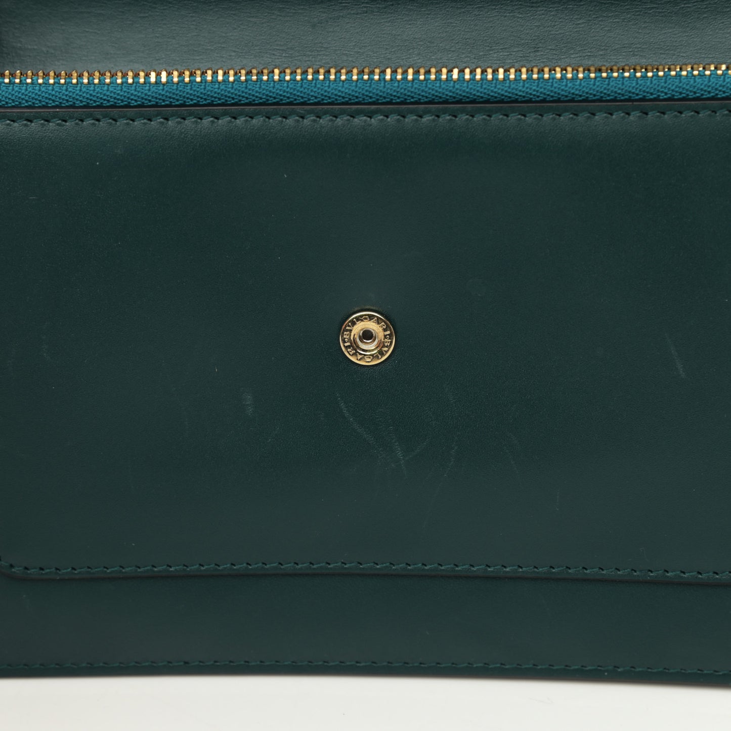 Calfskin Serpenti Forever Chain Pouch Bag Emerald Green