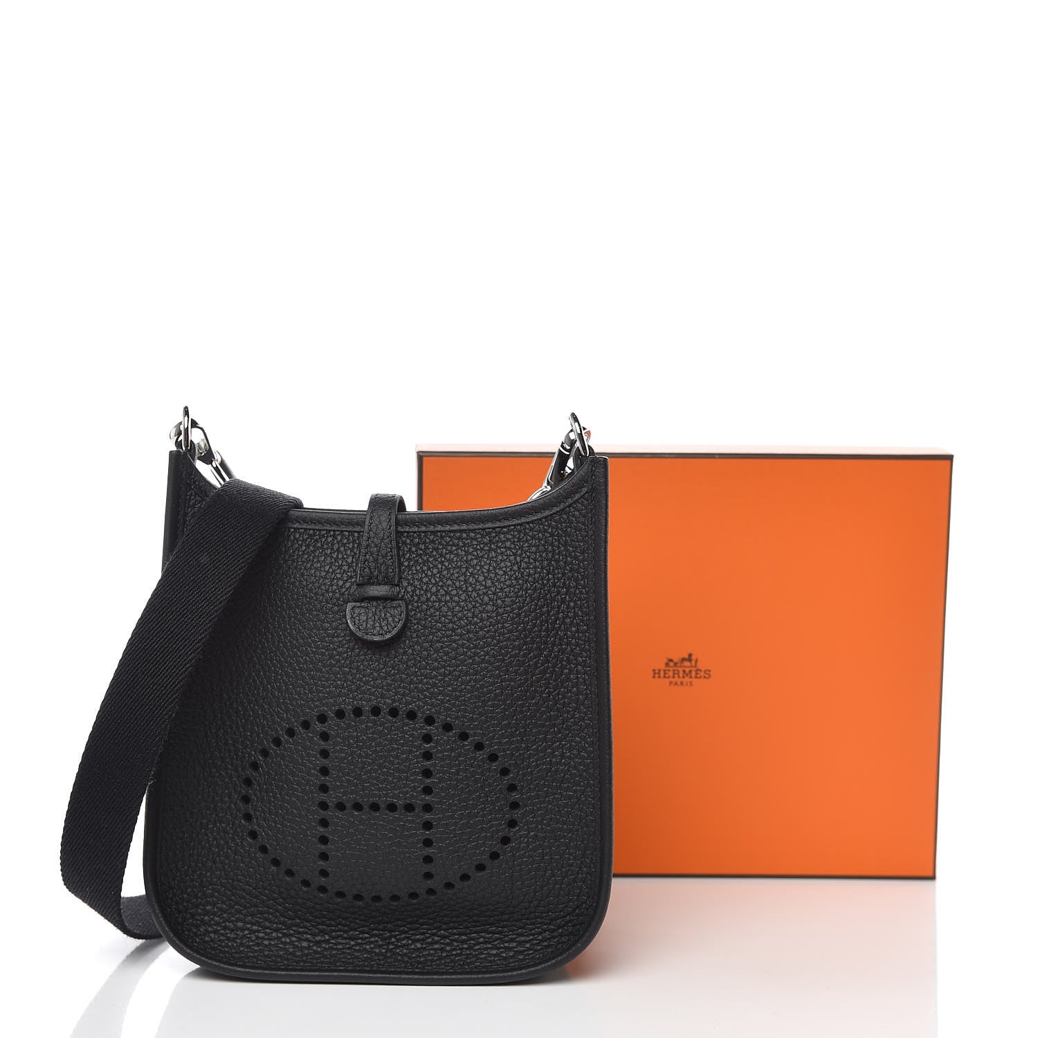 Hermes Taurillon Clemence Evelyne TPM Black 10 of 10