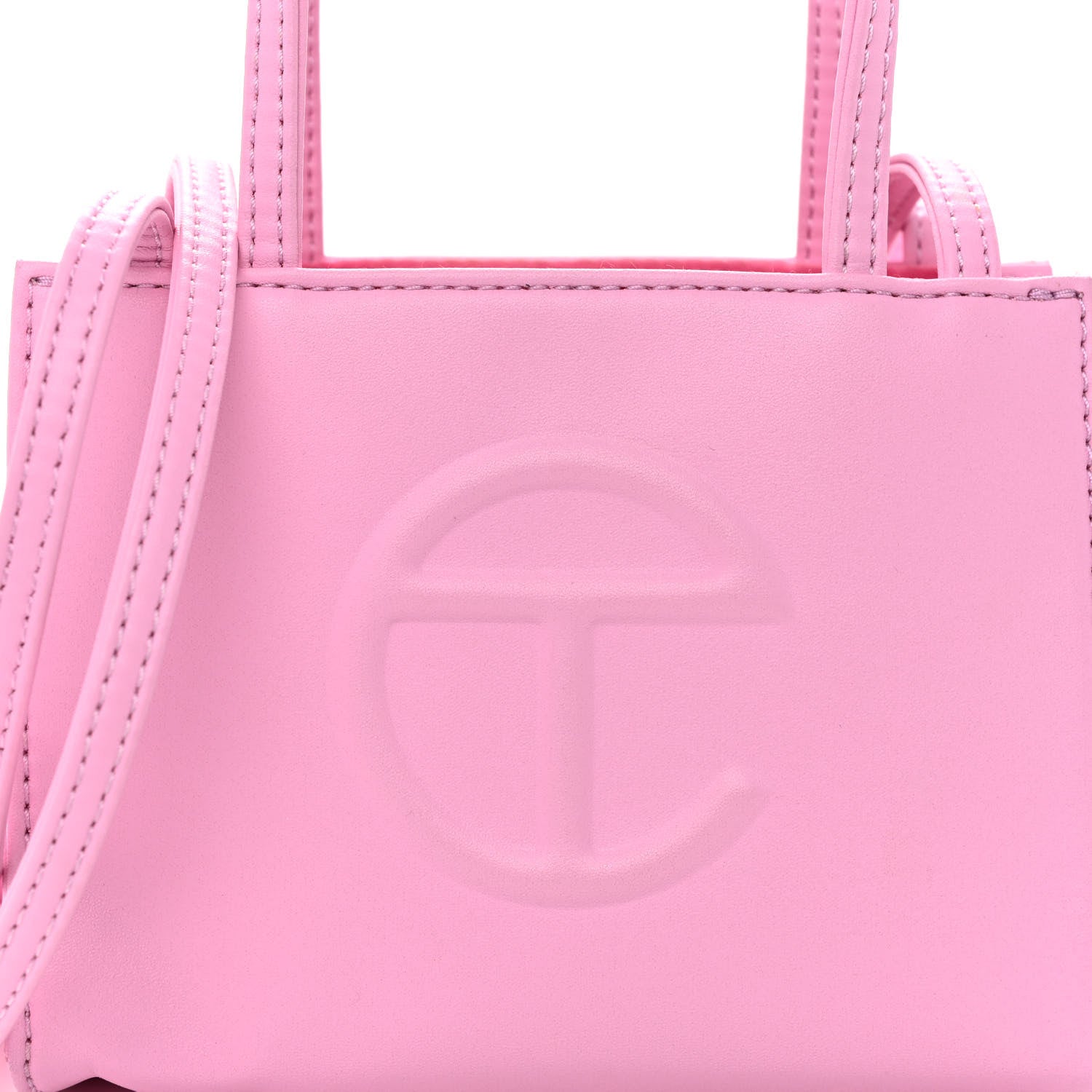 Telfar Vegan Leather Small Shopping Bag Bubblegum 7 of 9
