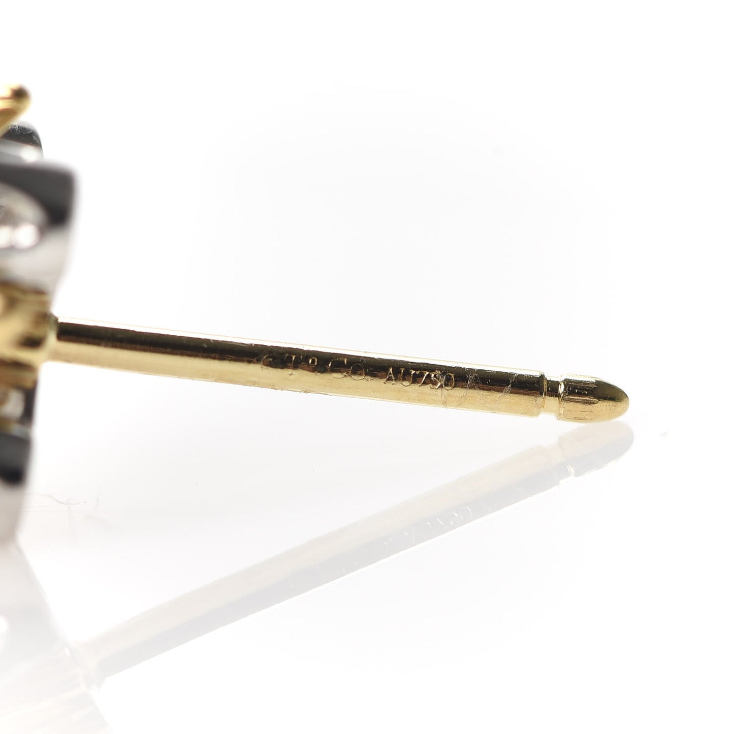 Platinum 18K Yellow Gold Diamond Schlumberger Lynn Earrings