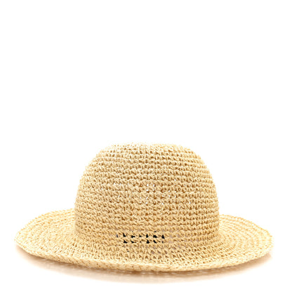 Chanel Straw Wide Brim Hat L Beige 5 of 8