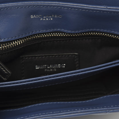 Saint Laurent Calfskin Y Quilted Monogram Toy Loulou Chain Satchel Denim 6 of 10